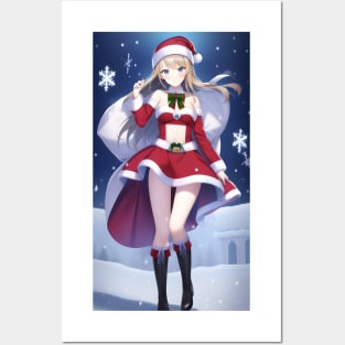 Santa Girl Posters and Art